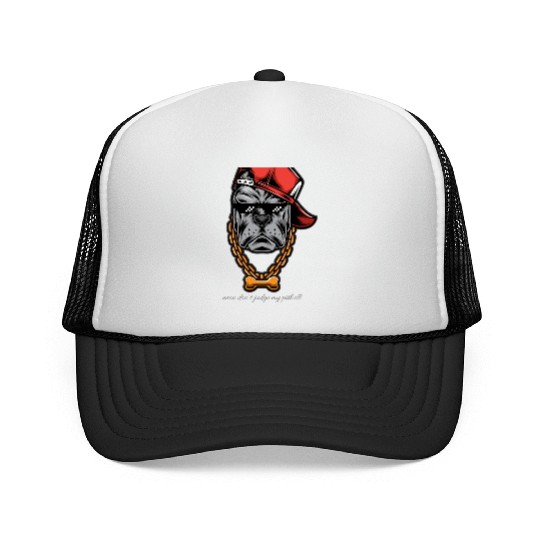 neon don’t judge my pitbull Trucker Caps