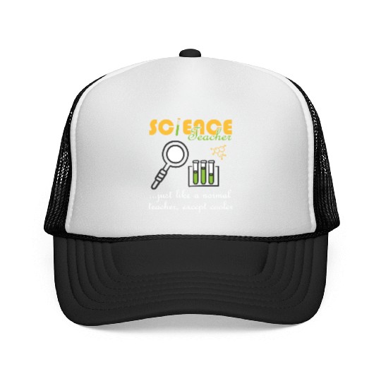 Chemistry Physics Biology Funny Science Teacher Trucker Caps