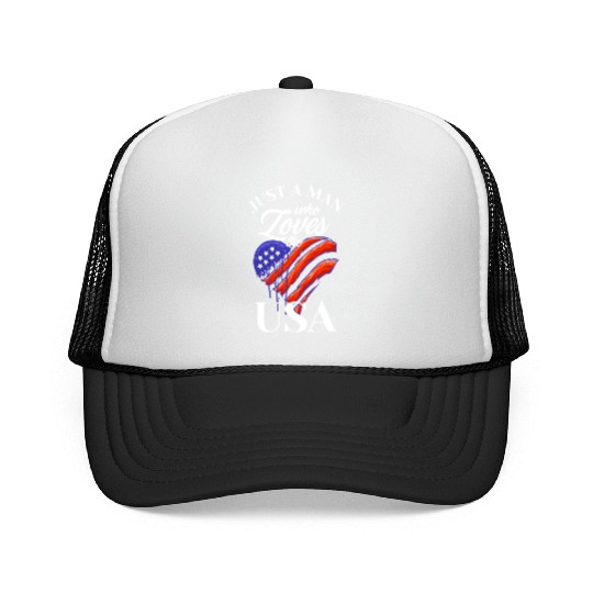 Patriotic American America US Flag USA 4th July Trucker Caps