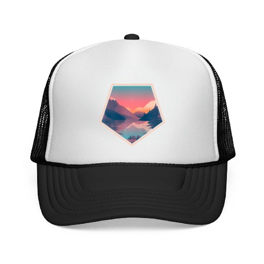 Funny Hiking Nature Outdoor Landscape Trucker Caps