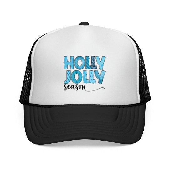 Holly Jolly season sublimation Trucker Caps
