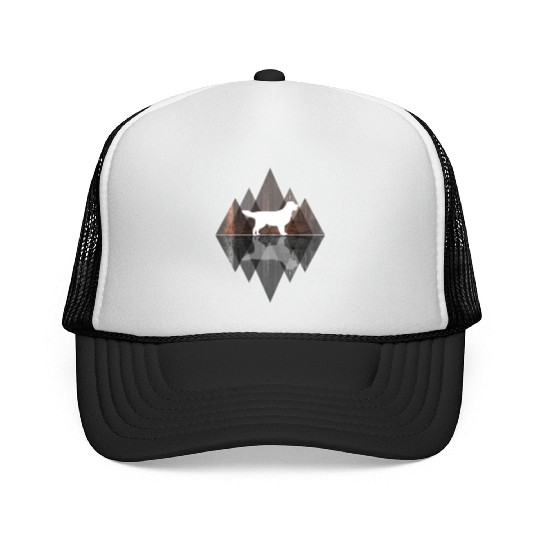 Golden Retriever abstract - geometry dog triangle Trucker Caps