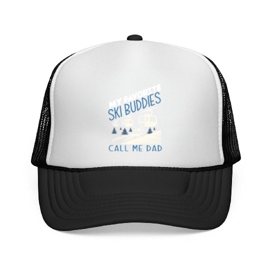 Skiing Dad Skier Father Gift Trucker Caps