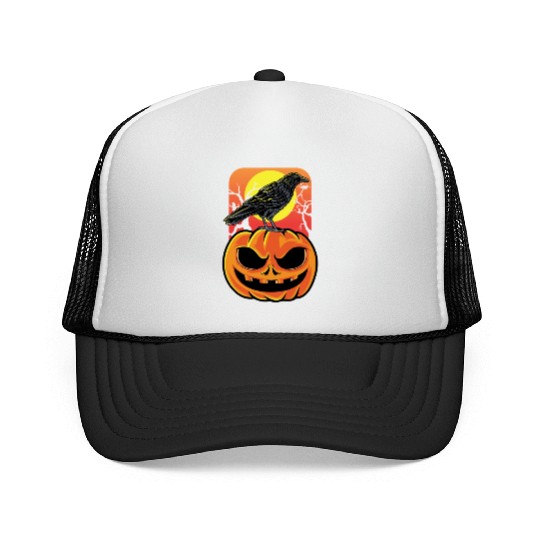Crow Halloween Bird Watcher Gift Trucker Caps