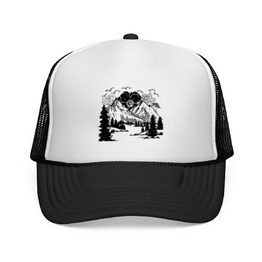 Nature Lover Mountains Forest Hiking Hiker Trucker Caps