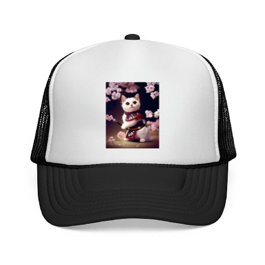 Samurai Cat Trucker Caps