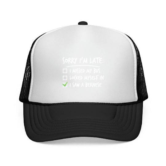 Sorry I'm Late Great Dane Trucker Caps