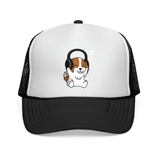 Music Lover Cavalier King Charles Spaniel Trucker Caps