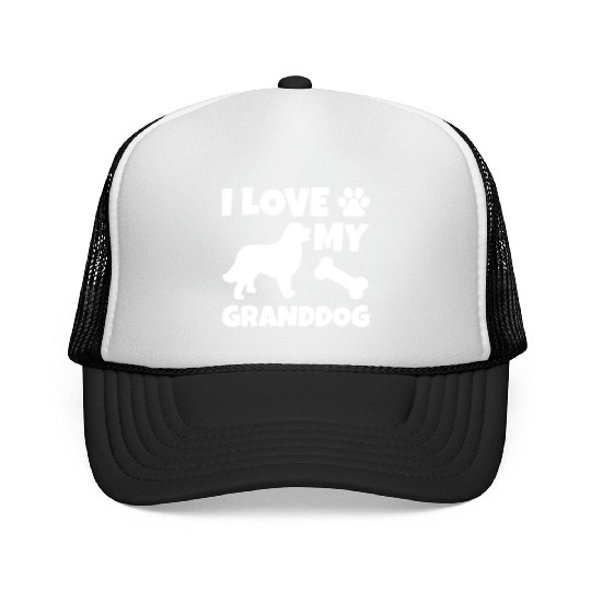 I Love My Granddog Bernese Mountain Dog Trucker Caps