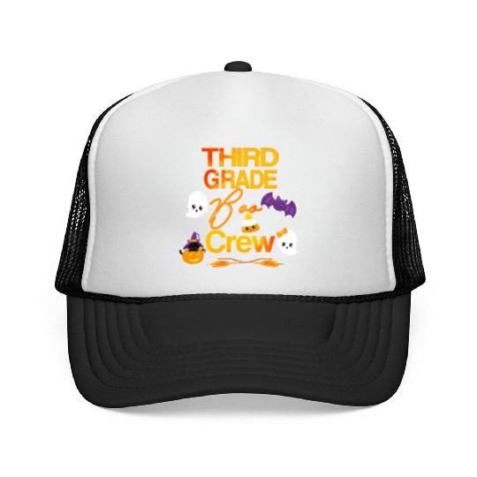 Halloween Third Grade Cute Boo Crew For Teacher Trucker Caps