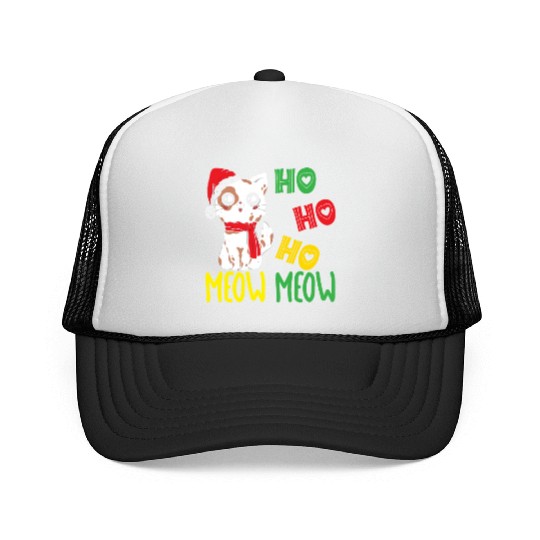 Cat Whisperer Christmas Day Cat Lover Kitty Meow Trucker Caps