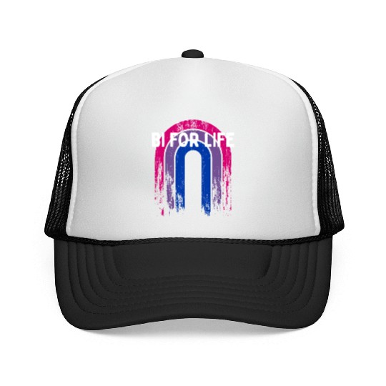 Bi for Life Bisexual LGBTQ Bi Pride LGBT Gay Trucker Caps