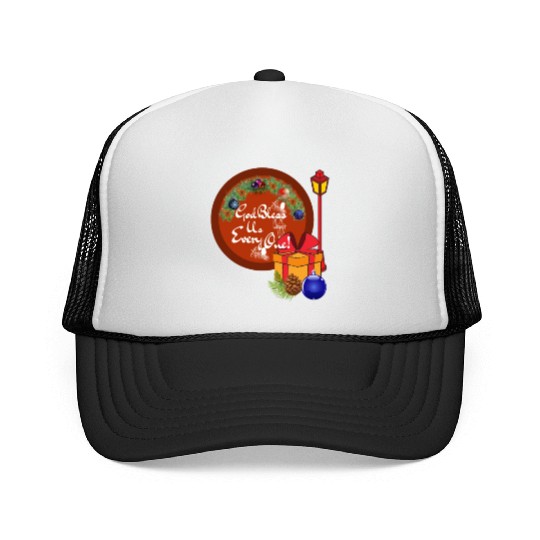 Cute A Christmas Carol God Bless Us Everyone Lamp Trucker Caps