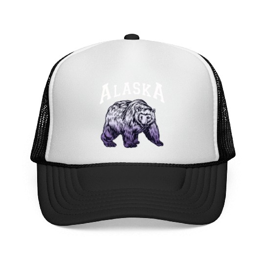Alaska Gift USA Natur Bär Denali Grizzly Wald Trucker Caps