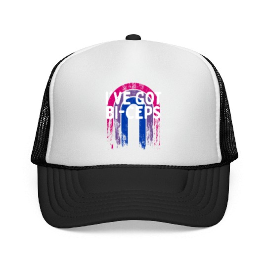 I've Got Bi-Ceps Bisexual LGBTQ Bi Pride LGBT Trucker Caps