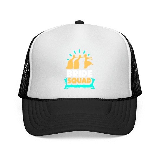 Bride Squad Wedding Bachelorette Party Cute Trucker Caps