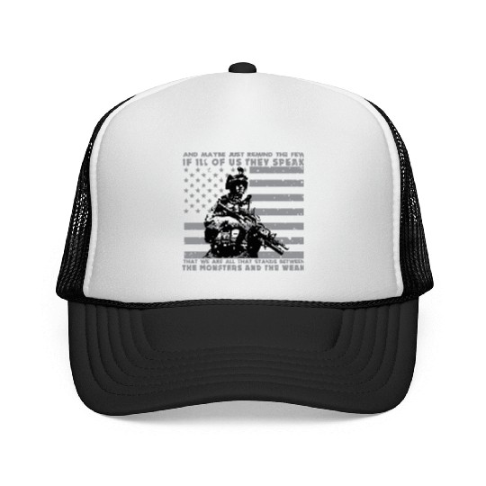 The Monsters And The Weak US Army Veteran Trucker Caps