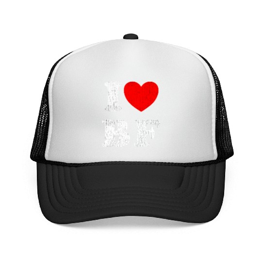 I Love BF I Love my Boyfriend Trucker Caps