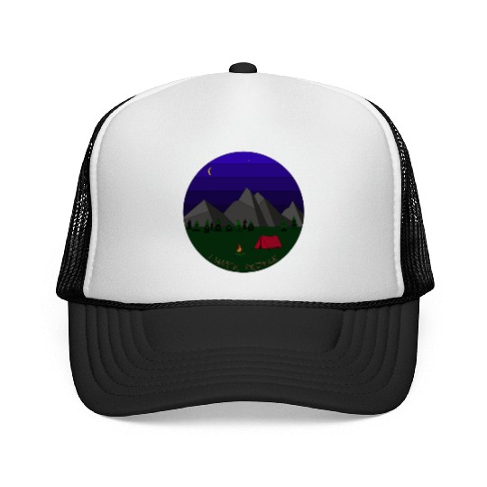 I hate People camping Trucker Caps