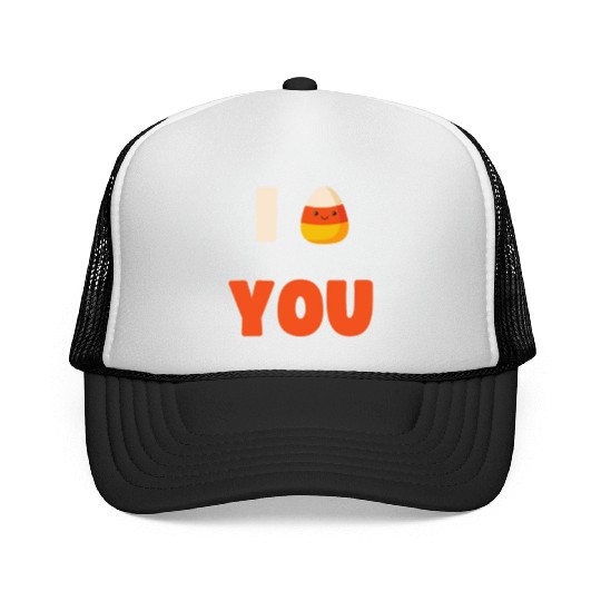 CUTE HALLOWEEN LAZY COSTUME I CANDY CORN YOU Trucker Caps