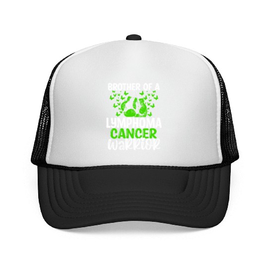 Lymphoma Cancer Awareness Brother Twins Sibling Trucker Caps
