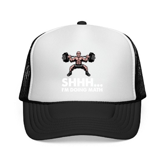 Shhh Im Doing Math Gym Fitness Math Lovers Distres Trucker Caps
