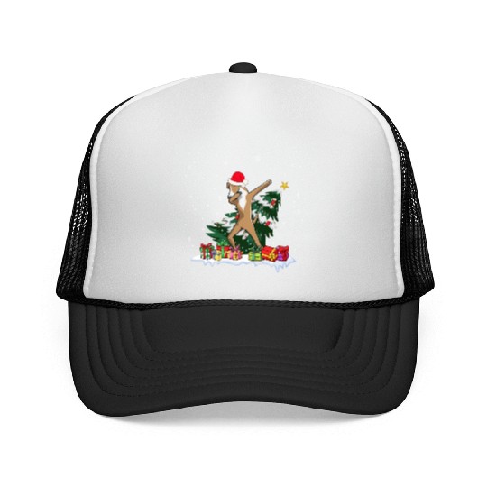 Great Dane Christmas Dabbing Santa Xmas Pajama Trucker Caps