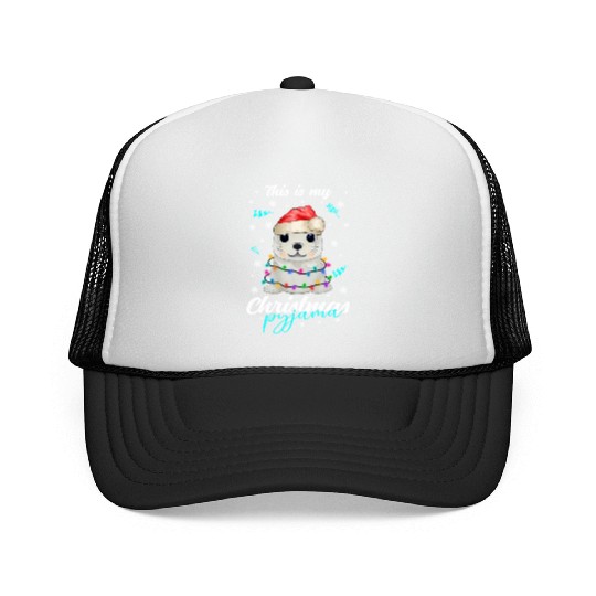Winter Christmas Pyjama Seal Trucker Caps