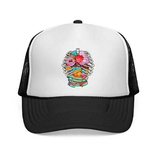 Unicorn Anatomy Sweet Inside Trucker Caps
