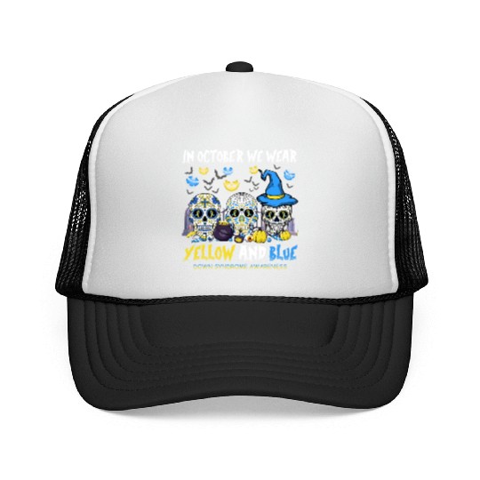 Sugar Skull | In October We Wear Yellow And Blue Trucker Caps