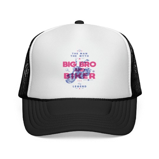 Big Bro And Biker The Man The Myth The Legend Trucker Caps
