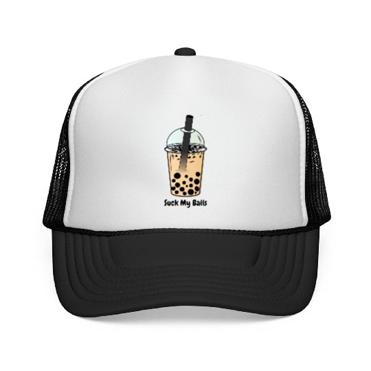 Suck My Balls, Boba Tea, Bubble Tea, Boba Milk Tea Trucker Caps