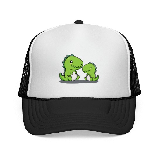 Big Brother Dino Siblings Baby Dinosaur Little Boy Trucker Caps