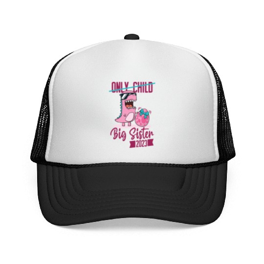 Only Child Big sister 2023 pregnancy baby girls Trucker Caps