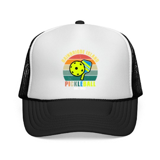 Bainbridge Island pickleball Est 1965 Trucker Caps