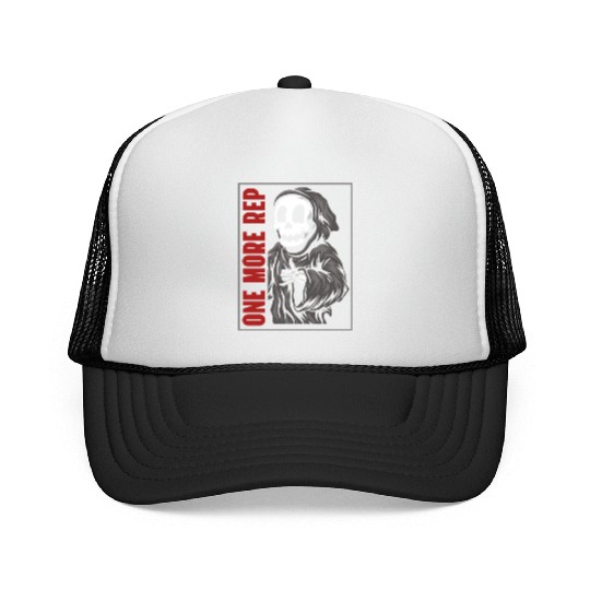 Weightlifting Grim Reaper Gym Workout Humor Trucker Caps