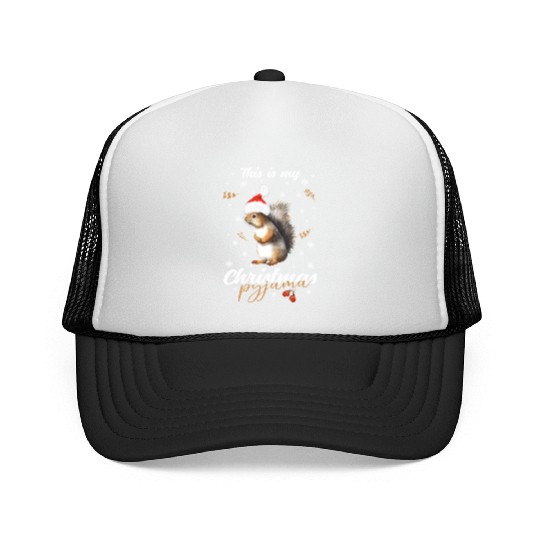 Winter Christmas Pyjama Squirrel Trucker Caps