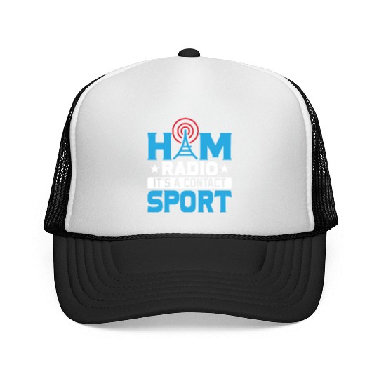 Ham Radio It's A Contact Sport Operator Amateur Trucker Caps
