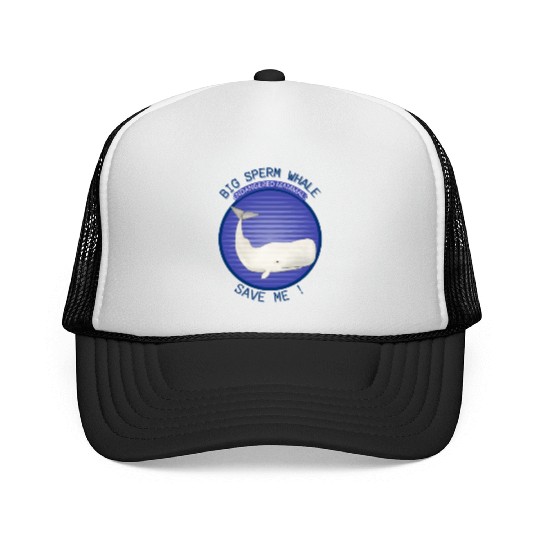 Mammals Endangered Big Sperm Whale Trucker Caps
