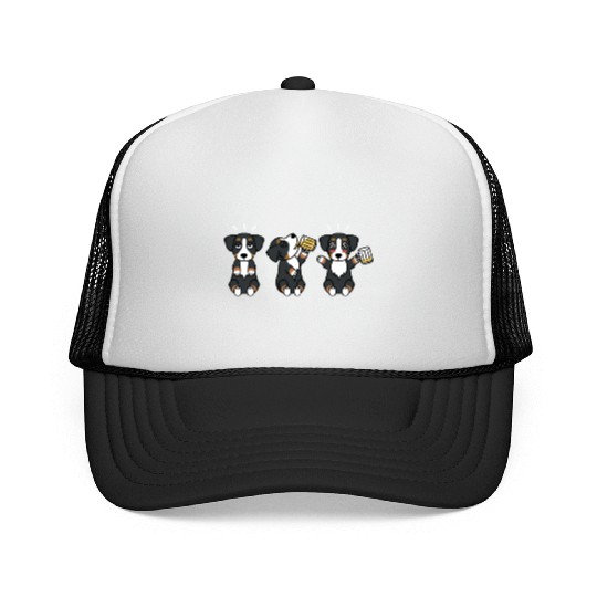 Bernese Mountain Dog Beer Lover Trucker Caps