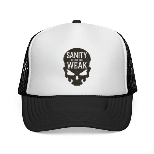 Demon Skull Sanity is for the Weak Trucker Caps