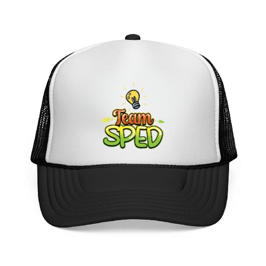 Team Sped Awareness Special Education Teacher Trucker Caps