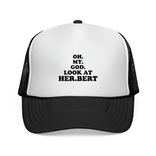 oh my god look at herbert design Trucker Caps