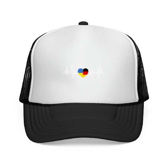 Ukraine Germany Flag Two Countries Trucker Caps