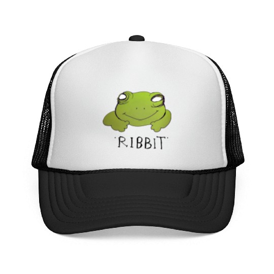 Froggy Fog "Ribbit" Funny Frog Trucker Caps smiling rep