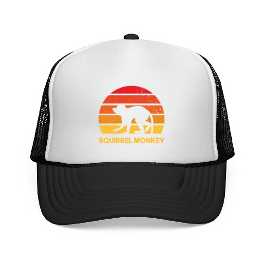 squirrel monkey sunrise sundown design Trucker Caps