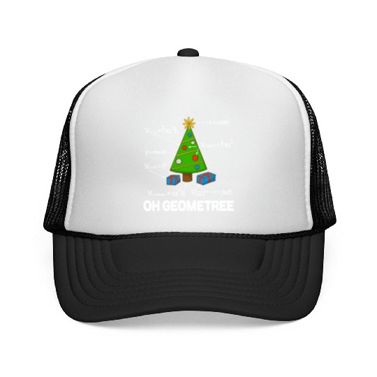 Funny Math Geometry Christmas Tree Teacher Trucker Caps