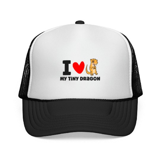 I Love My Tiny Dragon Reptile Pet Crested Gecko Trucker Caps
