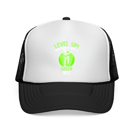 Level Up! This men is now a green belt Trucker Caps