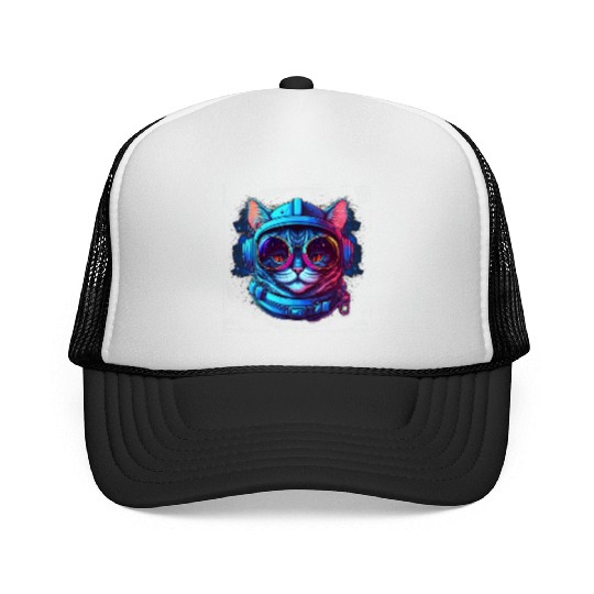 Space Cat Trucker Caps